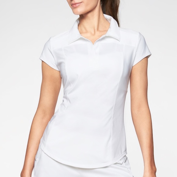 Athleta Birdie Polo Ruched Collared 